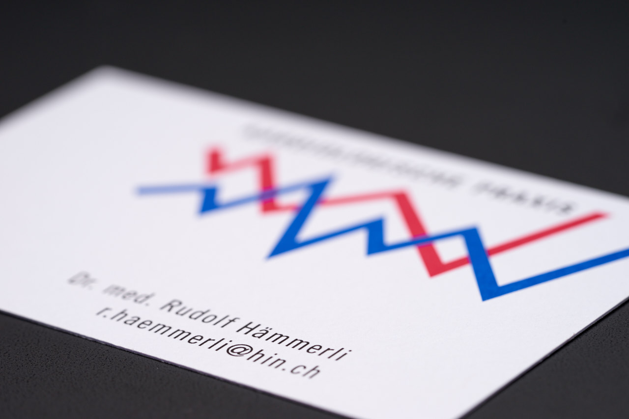 kardiologische Praxis Visitenkarte