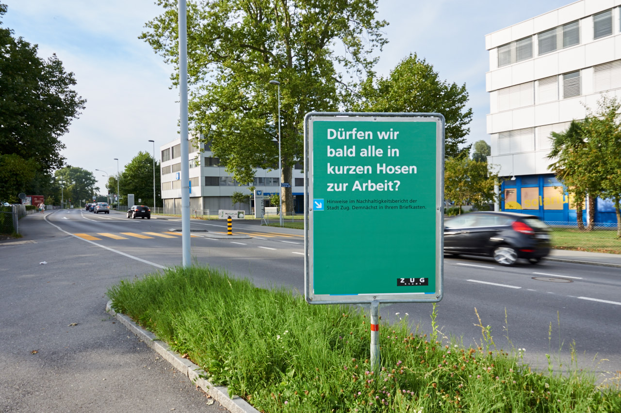 Stadt Zug Nachhaltigkeit Plakat