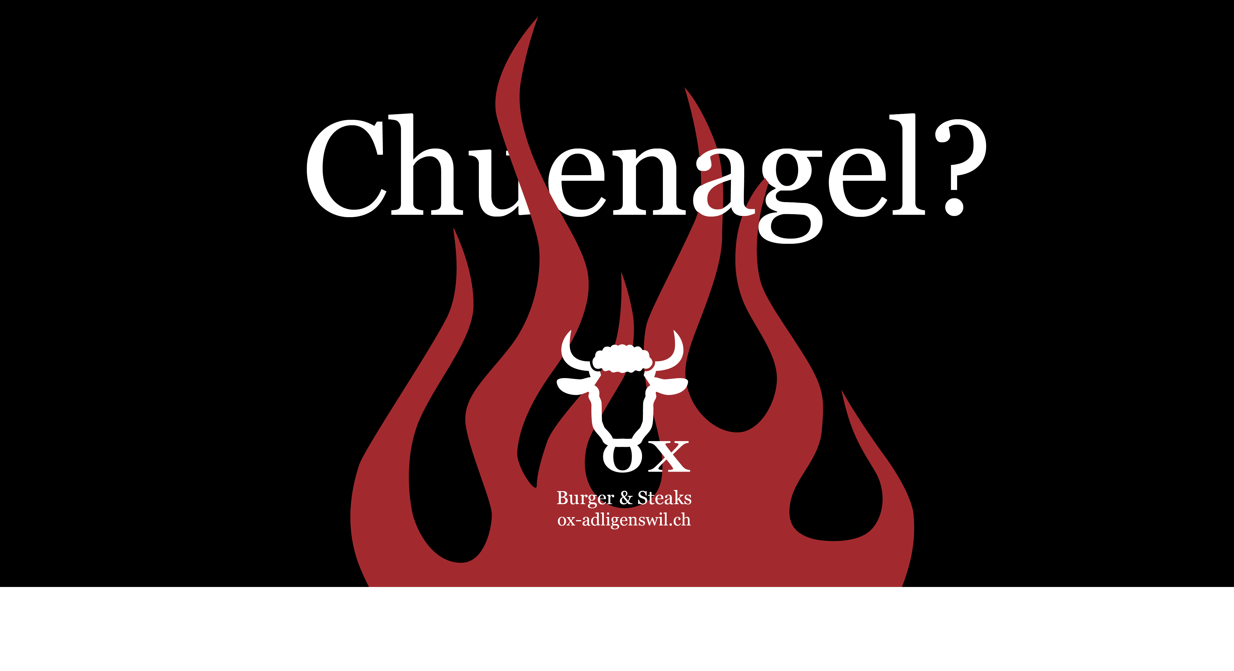 Restaurant OX Werbetafel