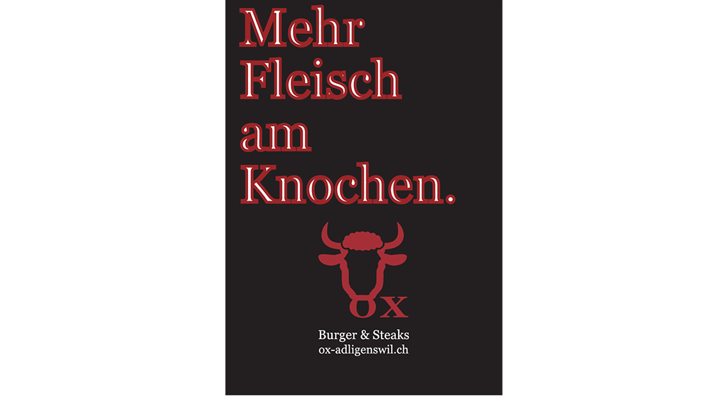 Restaurant OX Werbetafel