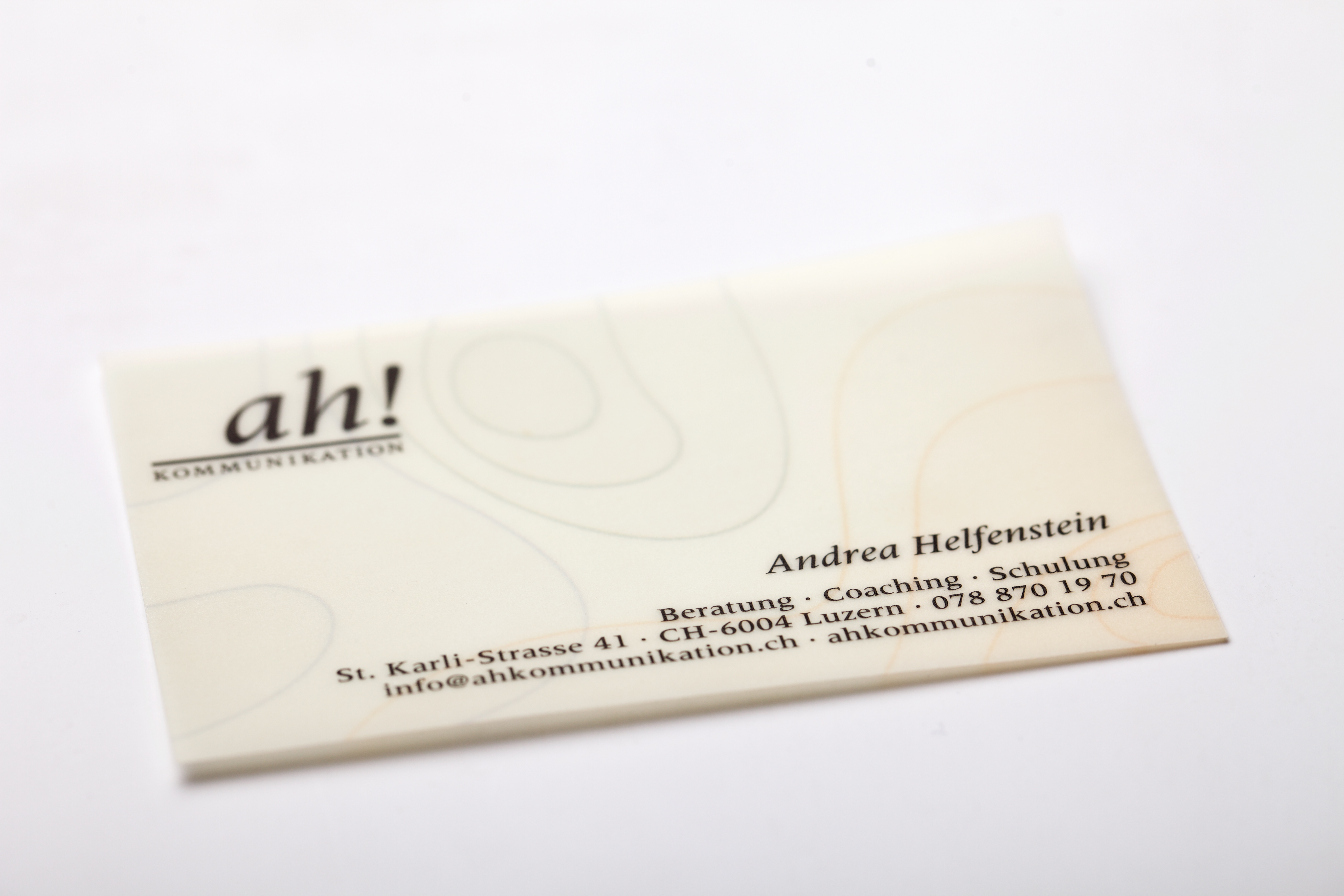 Visitenkarte ah! Kommunikation