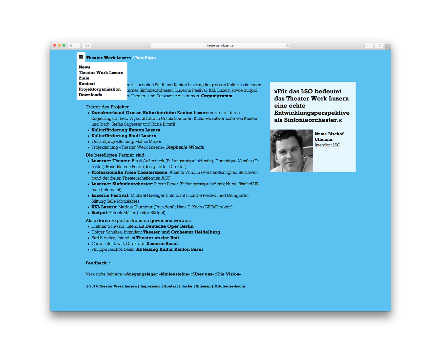 Website Gestaltung Theater Werk Luzern