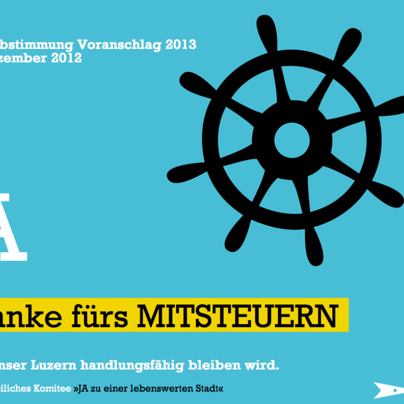 Dankeskarte Volksabstimmung «Ja zu einer lebenswerten Stadt»