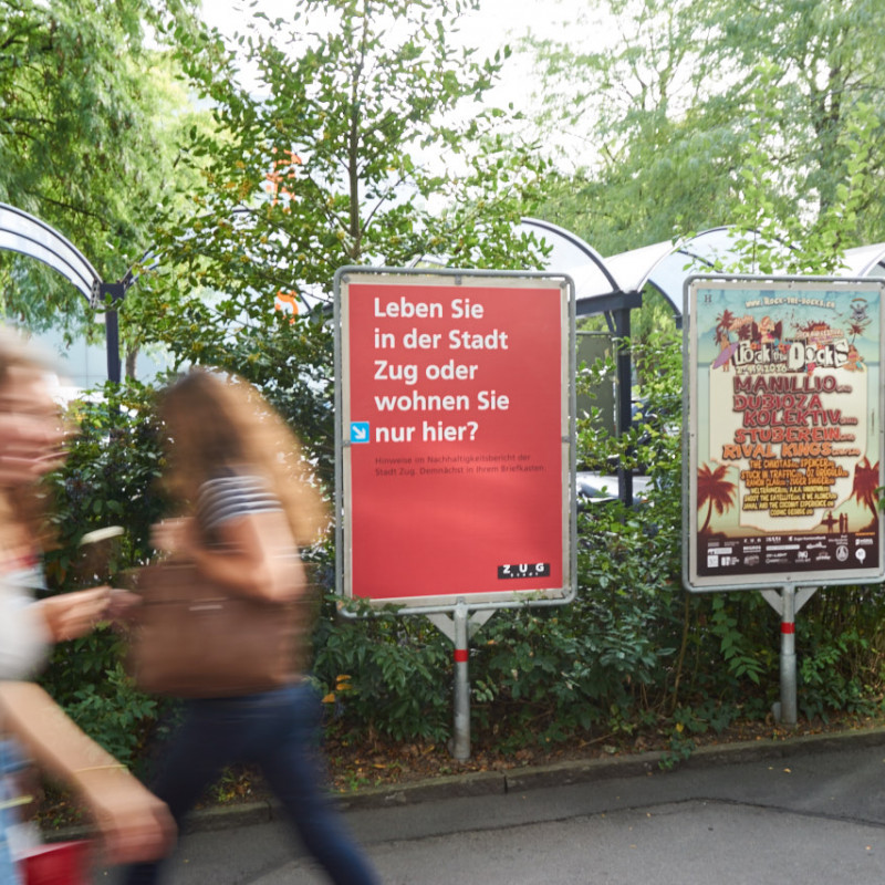 Stadt Zug Nachhaltigkeit Plakat