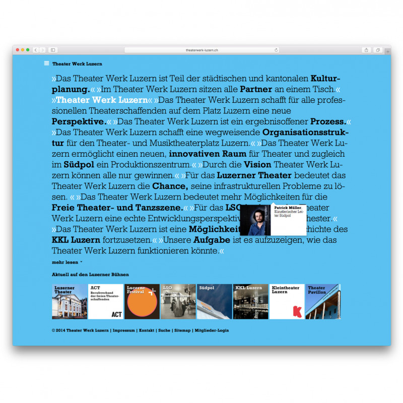 Website Gestaltung Theater Werk Luzern